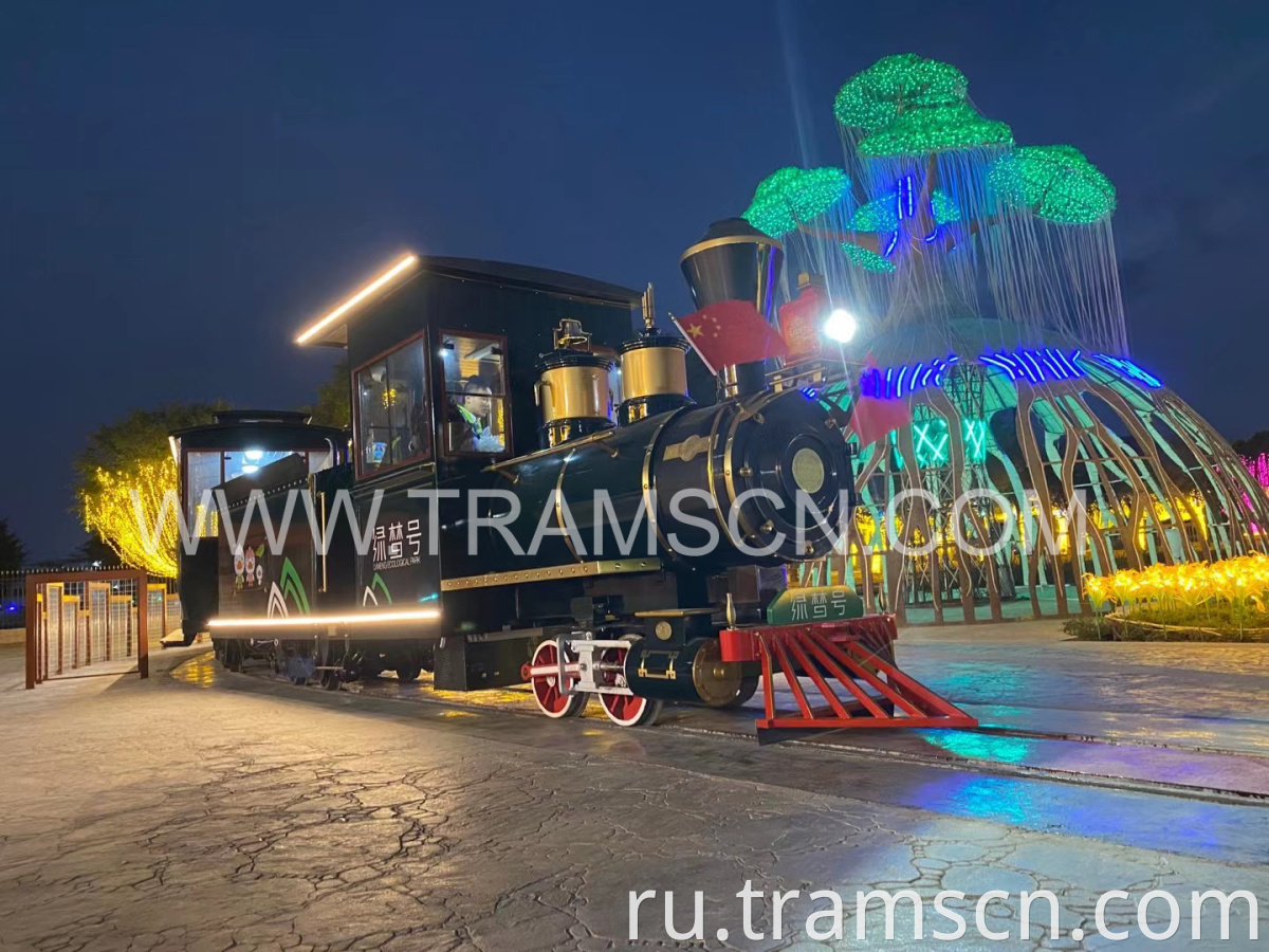 park trains in green colour